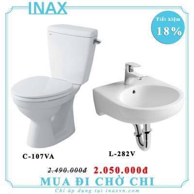 Khuyến mãi bồn cầu inax C-117VA + L282V