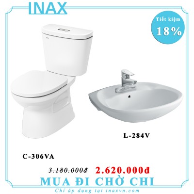 Combo bồn cầu inax C306VA + L284V