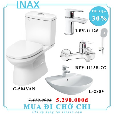 Combo bồn cầu inax C504VAN + L285V + LFV1112S + BFV1113S-7C